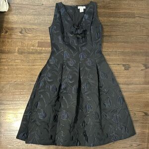 Oscar de la Renta * black shimmery a line cocktail dress * size 6